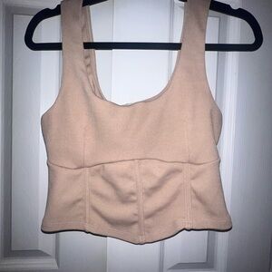 Topshop Beige Crop Top